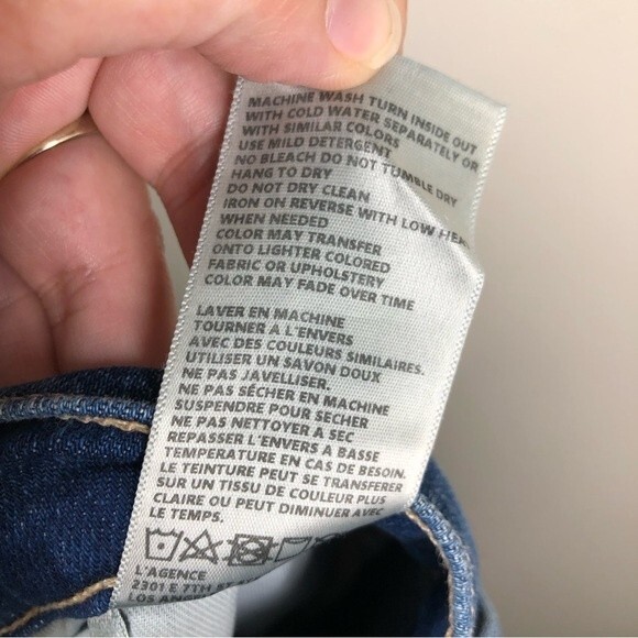 L'agence Sada Cropped Straight Leg Jeans Portland Wash Altered Size 25 - Picture 7 of 7